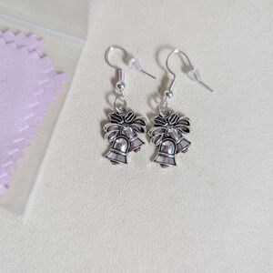 Handcrafted Silver Bells Dangle Earrings New